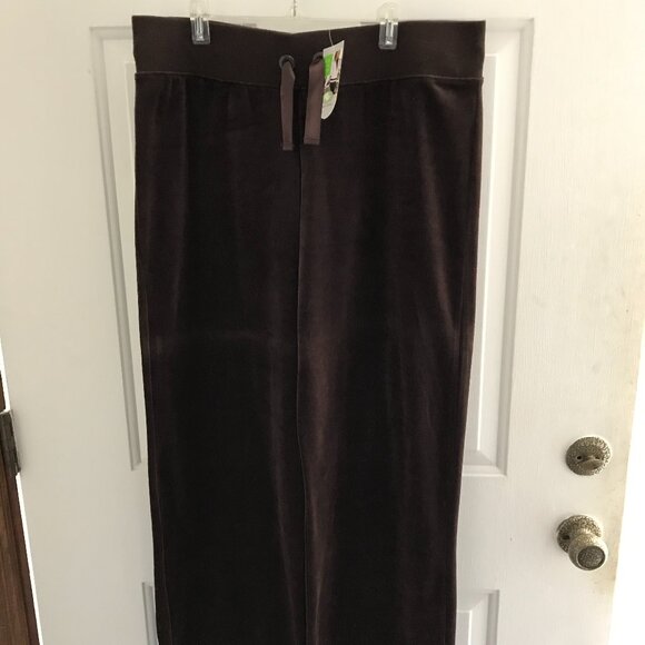 NWT Athletic Works Brown Velour  Lounge Pants Sz L (12-14) - Picture 1 of 9